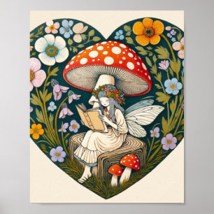 Poster Lecture Fée Champignons