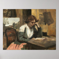 Lecture féminine - Jean-Baptiste - Corot Art