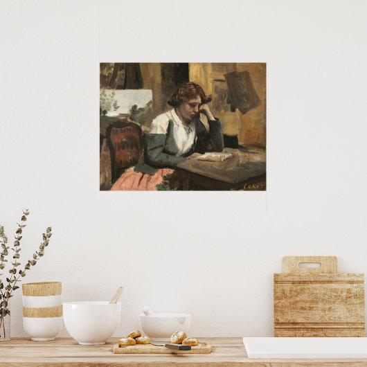 Poster Lecture féminine - Jean-Baptiste - Corot Art (Cuisine)