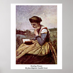 Poster Lecture Femme Par Jean-Baptiste Camille Corot