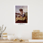 Poster Lecture Femme Par Jean-Baptiste Camille Corot (Cuisine)