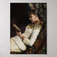 Lecture femme, Portrait femme Art Vintage