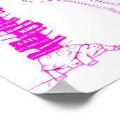 Poster Lecture Flamant rose (Coin)