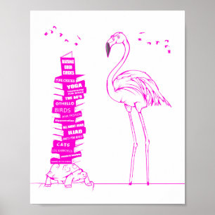 Poster Lecture Flamant rose