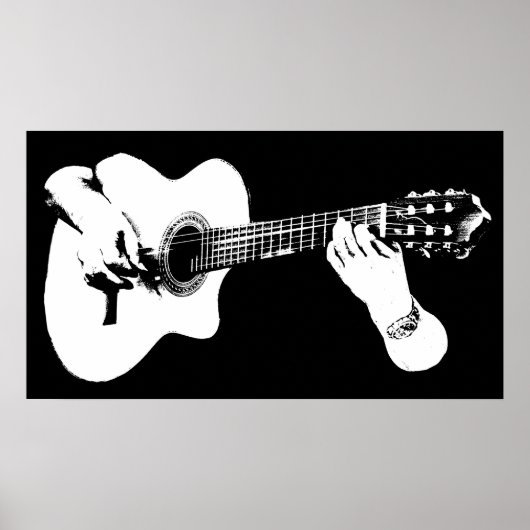 Poster Lecture graphique de guitare (Devant)