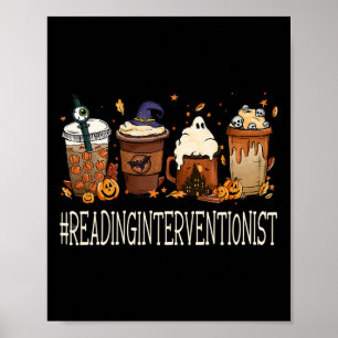 Poster Lecture Interventionniste Horreur Automne Café Hal