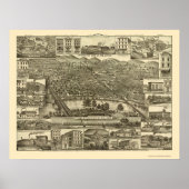 Poster Lecture, PA Carte panoramique - 1881 (Devant)