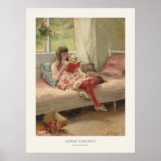Poster Lecture Peinture Albert Edelfeel Good Friends (Devant)