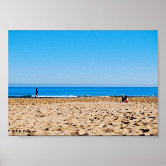 Poster Lecture sur la plage de sable (Devant)