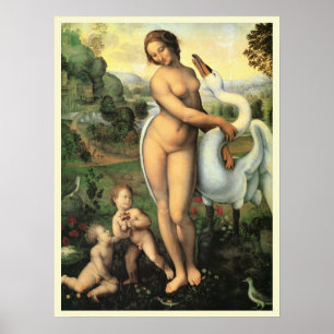 Poster Leda et le Cygne par Léonard de Vinci