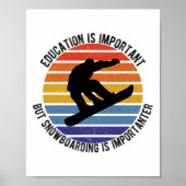 Poster L'Éducation Est Importante, Mais Le Snowboard Est  (Devant)