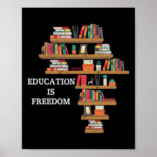 Poster L'éducation est la liberté Histoire noire afro-amé