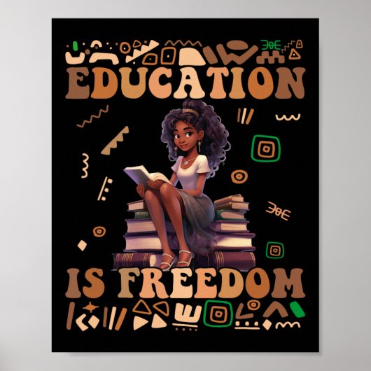 Poster L'éducation est la liberté Mois de l'histoire des (Devant)