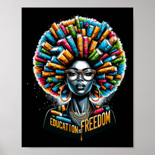 Poster L'éducation est la liberté Mois de l'histoire des