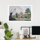 Poster Leech Finders, de l'engrave "Costume du Yorkshire" (Bureau à domicile)