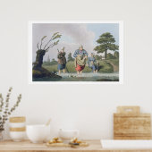 Poster Leech Finders, de l'engrave "Costume du Yorkshire" (Cuisine)