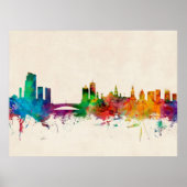 Poster Leeds England Skyline (Devant)