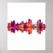 Poster Leeds England Skyline (Devant)
