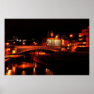 Poster Leeds la nuit