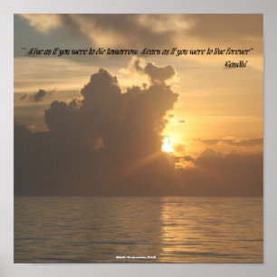 Poster: Leef alsof je morgen sterft. Lear Poster