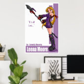 Poster Leena Moore : "Tout est mensonger." (Bureau à domicile)