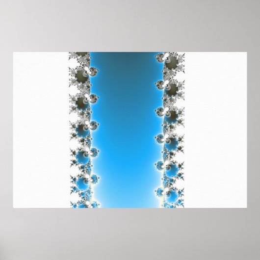 Poster Leenece - Fractal bleu (Devant)