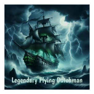 Poster L'Eerie Flying Dutchman Un navire fantôme de la me