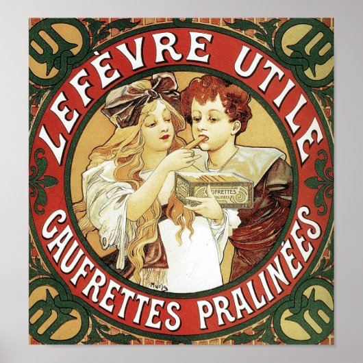 Poster Lefevre Utile par Alphonse Mucha (Devant)