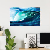 Poster l'effondrement de la vague (Bureau à domicile)