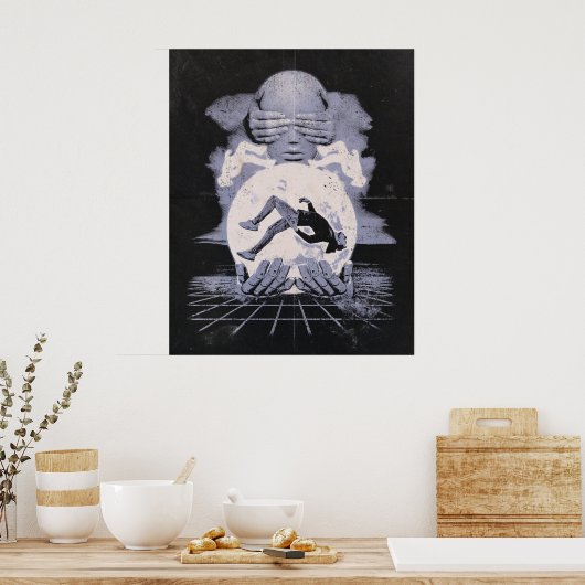 Poster L'Effondrement - Design Techno-Dystopian Streetwea (Cuisine)