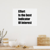 Poster L'effort est le meilleur indicateur (Cuisine)