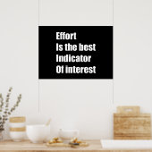 Poster L'effort est le meilleur indicateur d'intérêt (Cuisine)