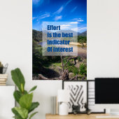 Poster L'effort est le meilleur indicateur d'intérêt (Bureau à domicile)