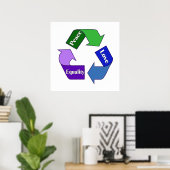 Poster L'égalité d'amour pour la paix (Bureau à domicile)