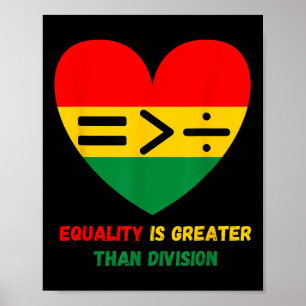 Poster L'Égalité Est Plus Grande Que La Division Math His
