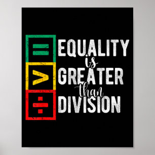 Poster L'égalité est plus grande que la division Mois de