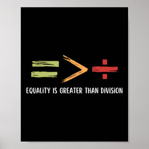 Poster L'égalité est plus grande que la division Mois de 