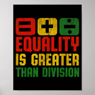 Poster L'égalité est plus grande que l'enseignant Histoir