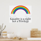 Poster L'égalité est un droit et non un privilège (Cuisine)