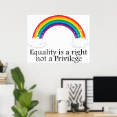 Poster L'égalité est un droit et non un privilège (Bureau à domicile)