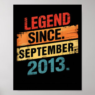 Poster Légende 2013 Cadeaux d'anniversaire 12 ans pour ga