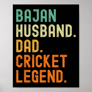 Poster Légende de cricket Jan Husnd Dad Rdos