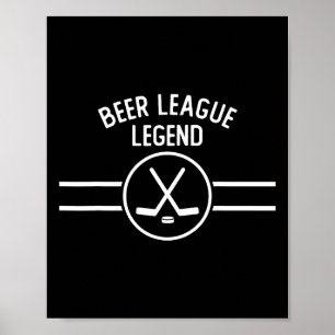 Poster Légende de hockey sur glace de ligue de bière en l