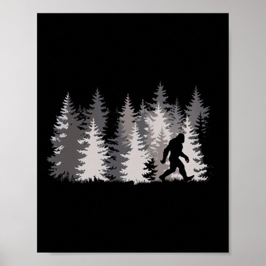 Poster Légende de la forêt de Sasquatch Nature (Devant)