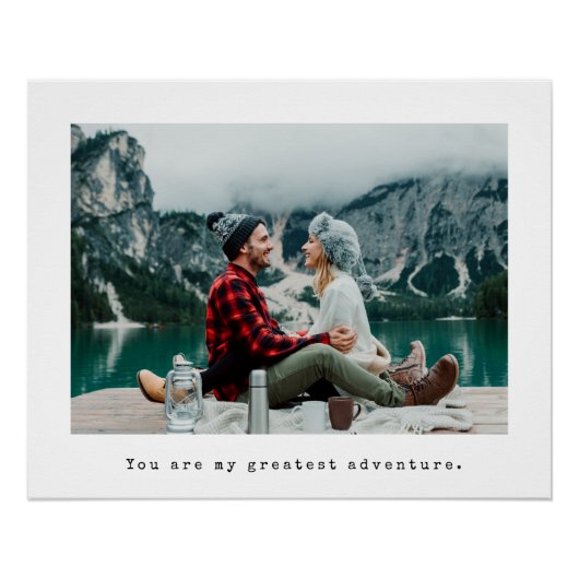 Poster Légende de machine à écrire photo personnalisée (Devant)