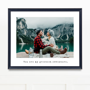 Poster Légende de machine à écrire photo personnalisée