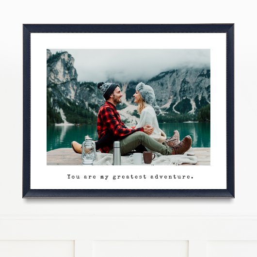 Poster Légende de machine à écrire photo personnalisée