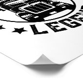 Poster Légende du camionneur de père de famille rétro (Coin)