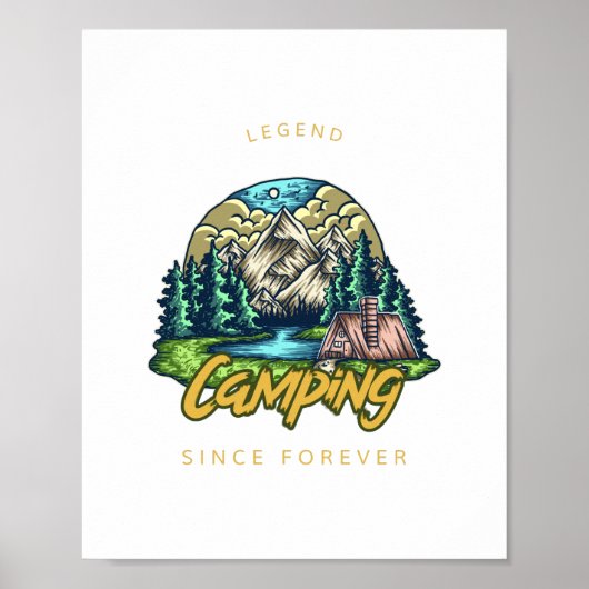Poster Légende du camping depuis toujours (Devant)