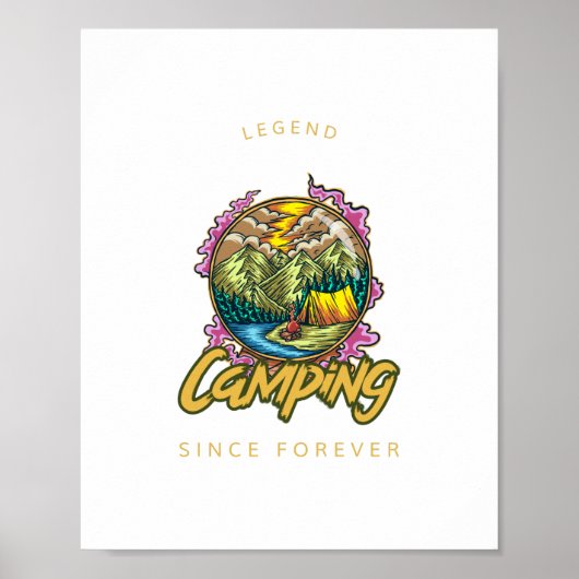 Poster Légende du camping depuis toujours (Devant)
